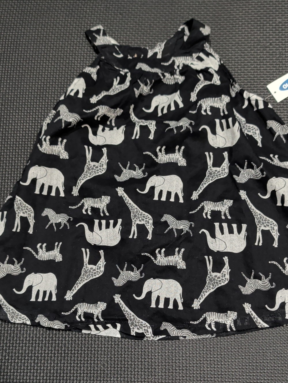 Kids Black Safari Animal Print Dress